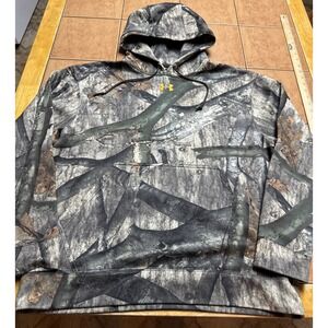 Under Armour Hoodie Mens Med Mossy Oak Treestand Camo Pullover Hunting Gear Warm
